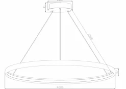 Store Lampa wisząca czarny okrąg LED PL210503-800-BK CARLO | Kaja Żyrandole Nowoczesne