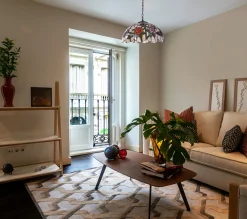 Sklep Kaja Lampa wisząca, dekoracyjny witraż z różyczkami K-P16835 z serii ROSE