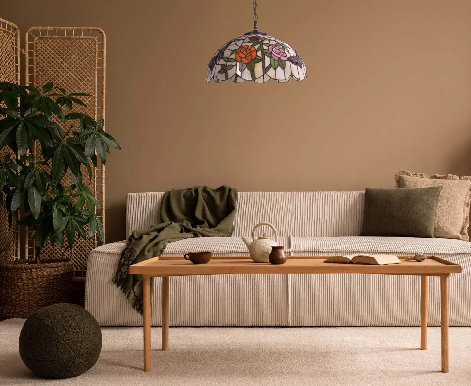 Sklep Kaja Lampa wisząca, dekoracyjny witraż z różyczkami K-P16835 z serii ROSE