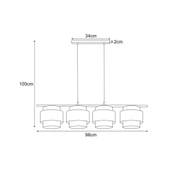 Sklep Kaja Lampa wisząca do jadalni, niebanalne abażury K-5233 z serii GATO