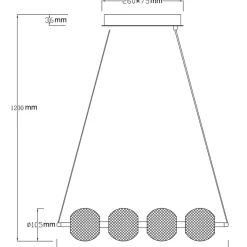 Best Sale Lampa wisząca do jadalni w stylu glamour LP-2202/4L GD DIAMOND | Kaja Żyrandole Nowoczesne