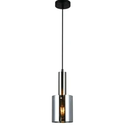 Cheap Lampa wisząca do loftowej kuchni PND-5581-1-SC+SG SARDO | Kaja Żyrandole Nowoczesne
