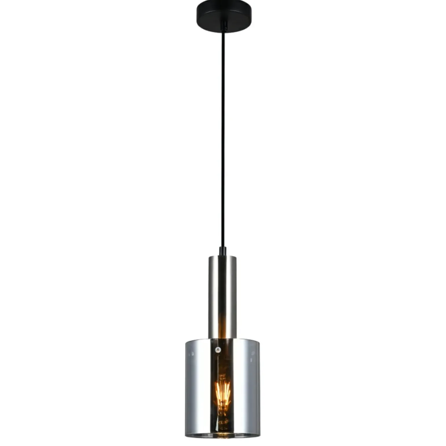Cheap Lampa wisząca do loftowej kuchni PND-5581-1-SC+SG SARDO | Kaja Żyrandole Nowoczesne