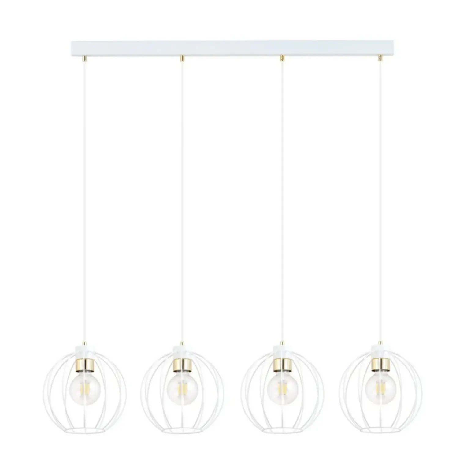 Cheap Lampa wisząca do nowoczesnego wnętrza - biały drut 1223/4 z serii GINO Żyrandole Nowoczesne