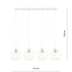 Cheap Lampa wisząca do nowoczesnego wnętrza - biały drut 1223/4 z serii GINO Żyrandole Nowoczesne