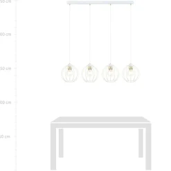 Cheap Lampa wisząca do nowoczesnego wnętrza - biały drut 1223/4 z serii GINO Żyrandole Nowoczesne