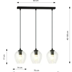 Discount Lampa wisząca do oświetlenia stołu w salonie 679/3 ISTAR | Kaja Żyrandole Nowoczesne