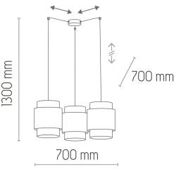 Cheap Lampa wisząca do rustykalnego salonu TK 6549 BOHO | Kaja Oświetlenie Żyrandole Nowoczesne