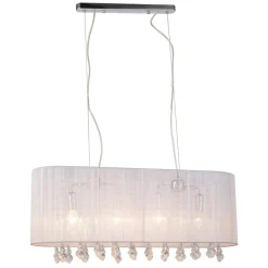 Sklep Kaja Lampa wisząca do salonu glamour MDM1870-4 WH ISLA | Kaja Oświetlenie