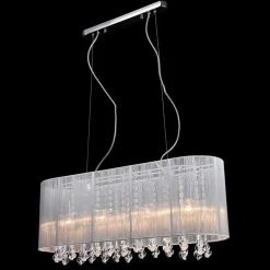 Sklep Kaja Lampa wisząca do salonu glamour MDM1870-4 WH ISLA | Kaja Oświetlenie