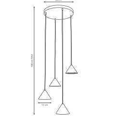 Best Sale Lampa wisząca do salonu 1329/4PREM ELIT 4 PREMIUM GOLD | Kaja Żyrandole Nowoczesne