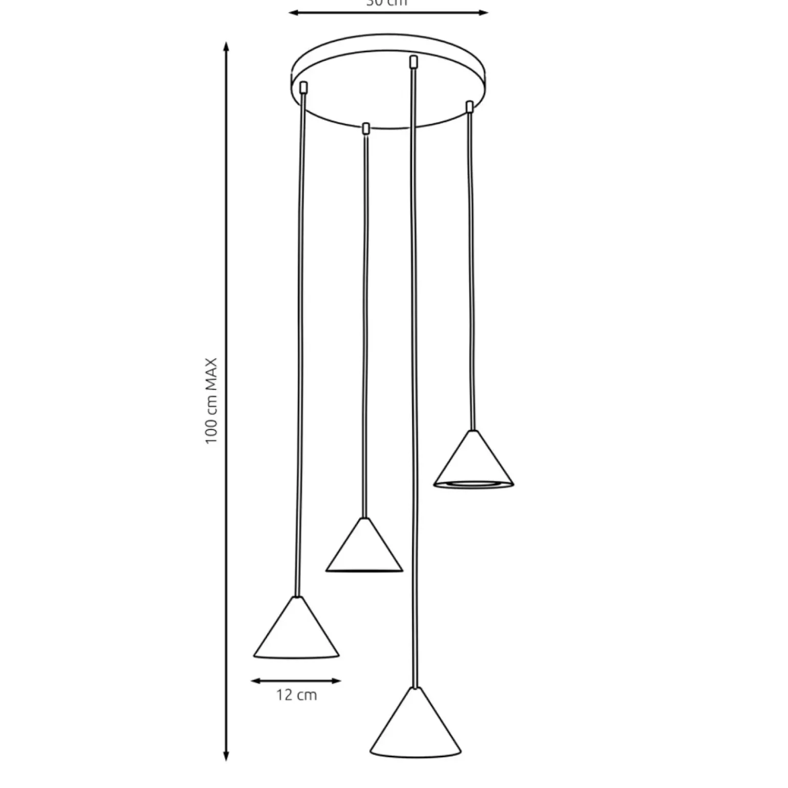 Best Sale Lampa wisząca do salonu 1329/4PREM ELIT 4 PREMIUM GOLD | Kaja Żyrandole Nowoczesne