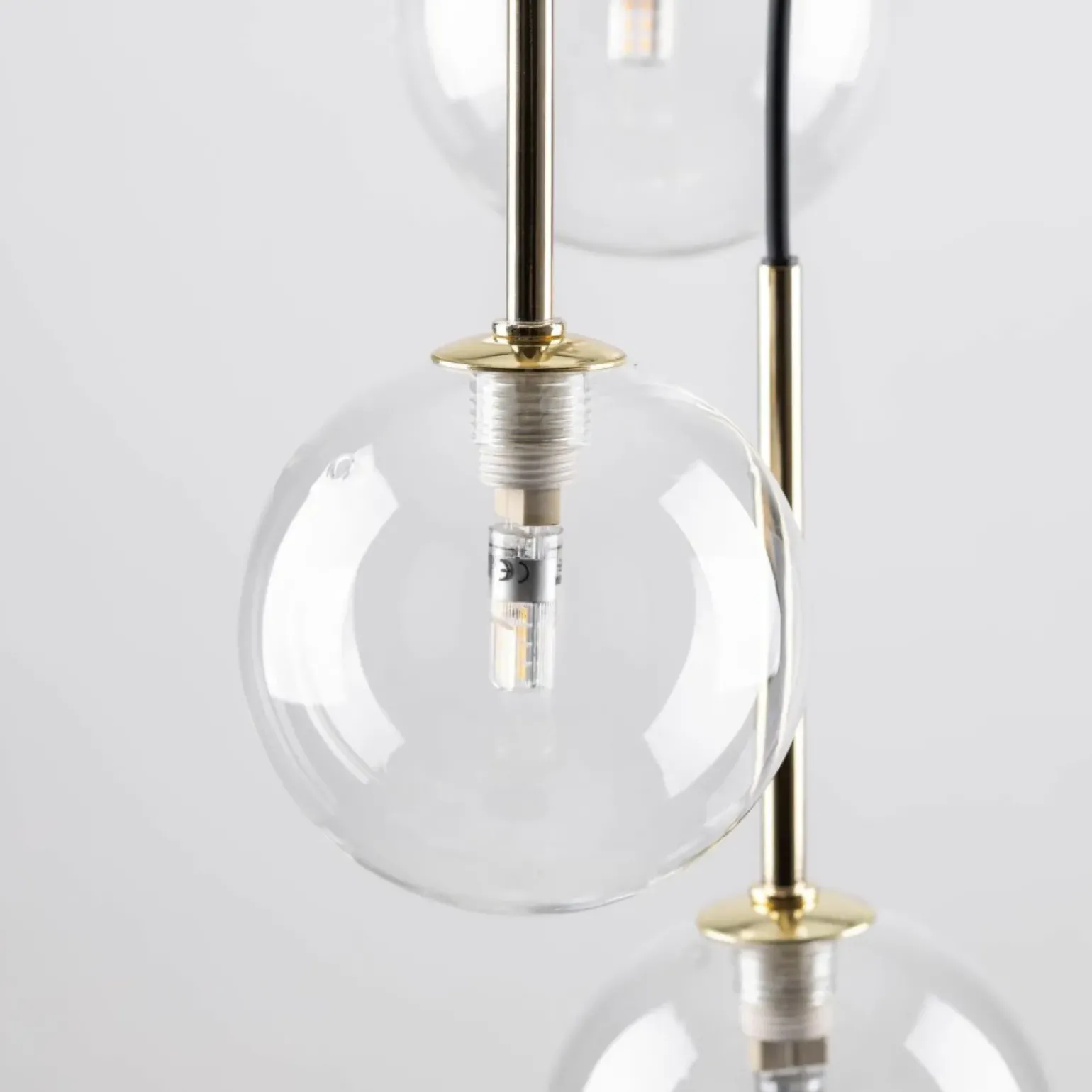 Store Lampa wisząca do salonu, przezroczyste klosze TK 5362 NILOS | Kaja Żyrandole Nowoczesne