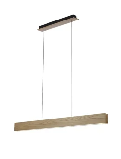 Flash Sale Lampa wisząca drewniana belka ze światłem LED AZ2700 LARIA WOOD | Kaja Żyrandole Nowoczesne