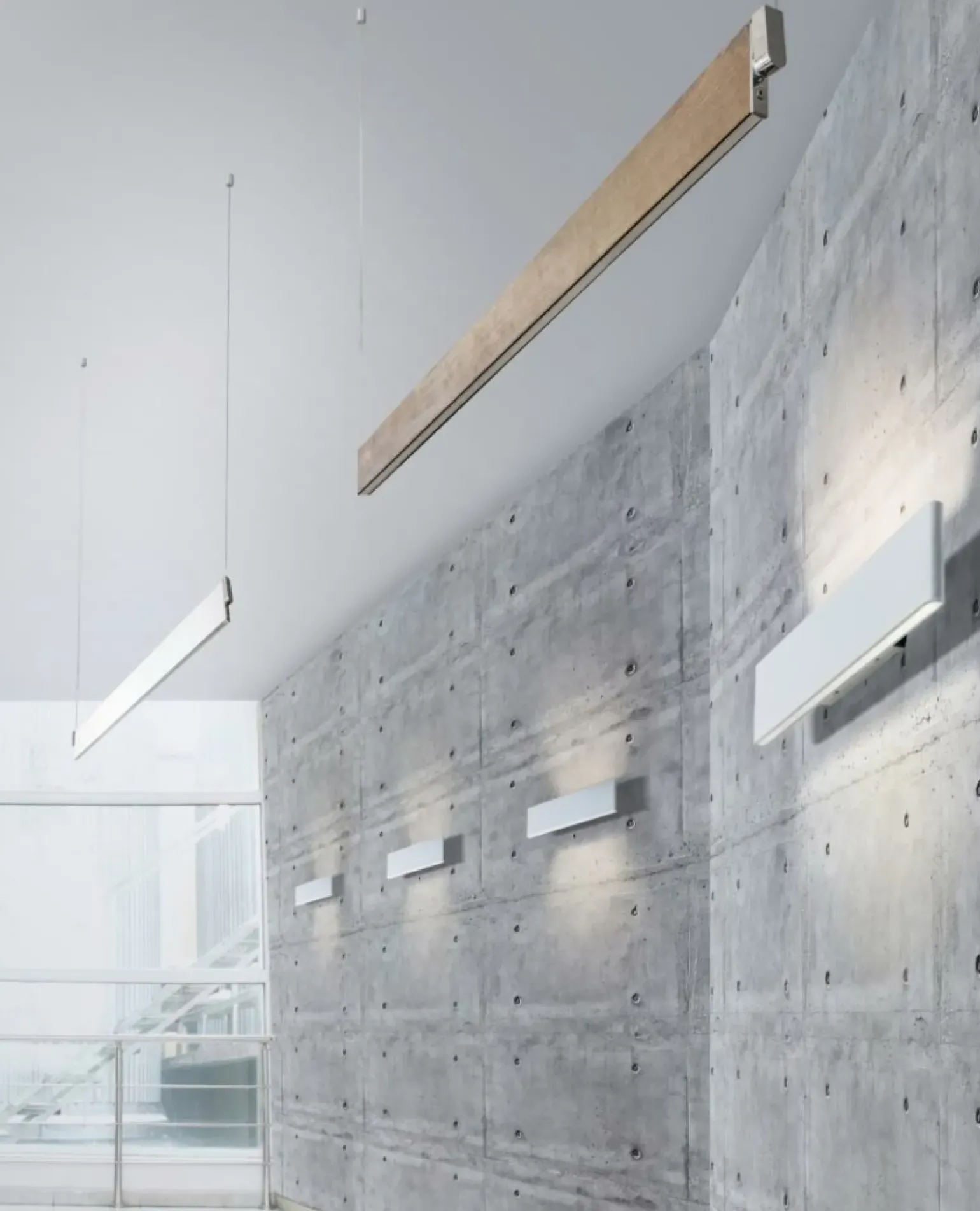 Flash Sale Lampa wisząca drewniana listwa LED nad stół AZ1686 NORMAN XL | Kaja Żyrandole Nowoczesne