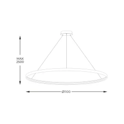 Cheap Lampa wisząca, duża obręcz LED LA0717/1 - WH CIRCLE | Kaja Żyrandole Nowoczesne