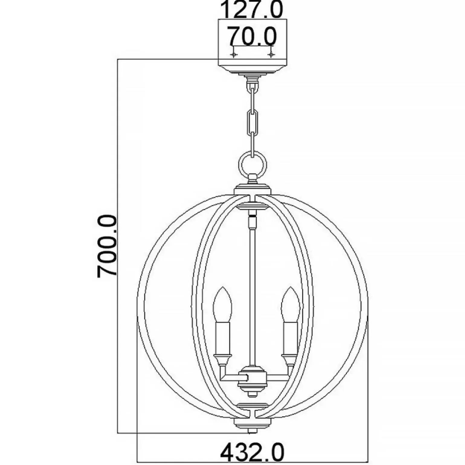 Sklep Kaja Lampa wisząca, geometryczna FE-CORINNE-3P-M z serii CORINNE