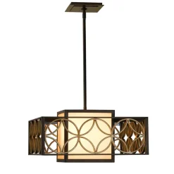 New Lampa wisząca geometryczna, brąz FE-REMY-P-B z serii REMY Żyrandole Nowoczesne