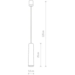 Clearance Lampa wisząca grafitowa tuba, sopel GU10 5398 EYE | Kaja Oświetlenie Żyrandole Nowoczesne