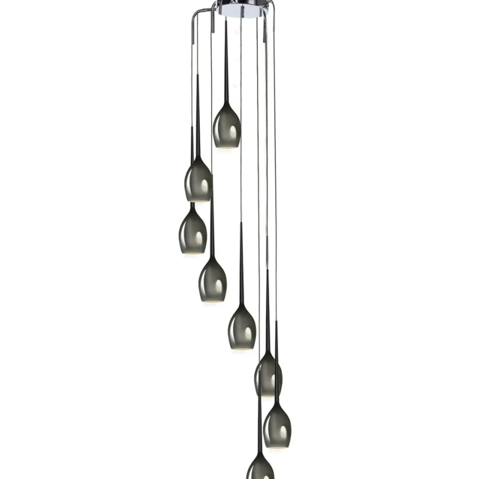 Hot Lampa wisząca kaskada kloszy na antresolę AZ2940 IZZA SMOKY | Kaja Żyrandole Nowoczesne