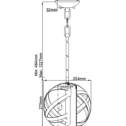 Sklep Kaja Lampa wisząca, kolor vintage żelazo HK-CARSON-P z serii CARSON