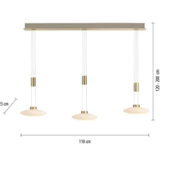 Cheap Lampa wisząca LED 3 źródła, barwa ciepła 2081-60 z serii LAUTADA Żyrandole Nowoczesne