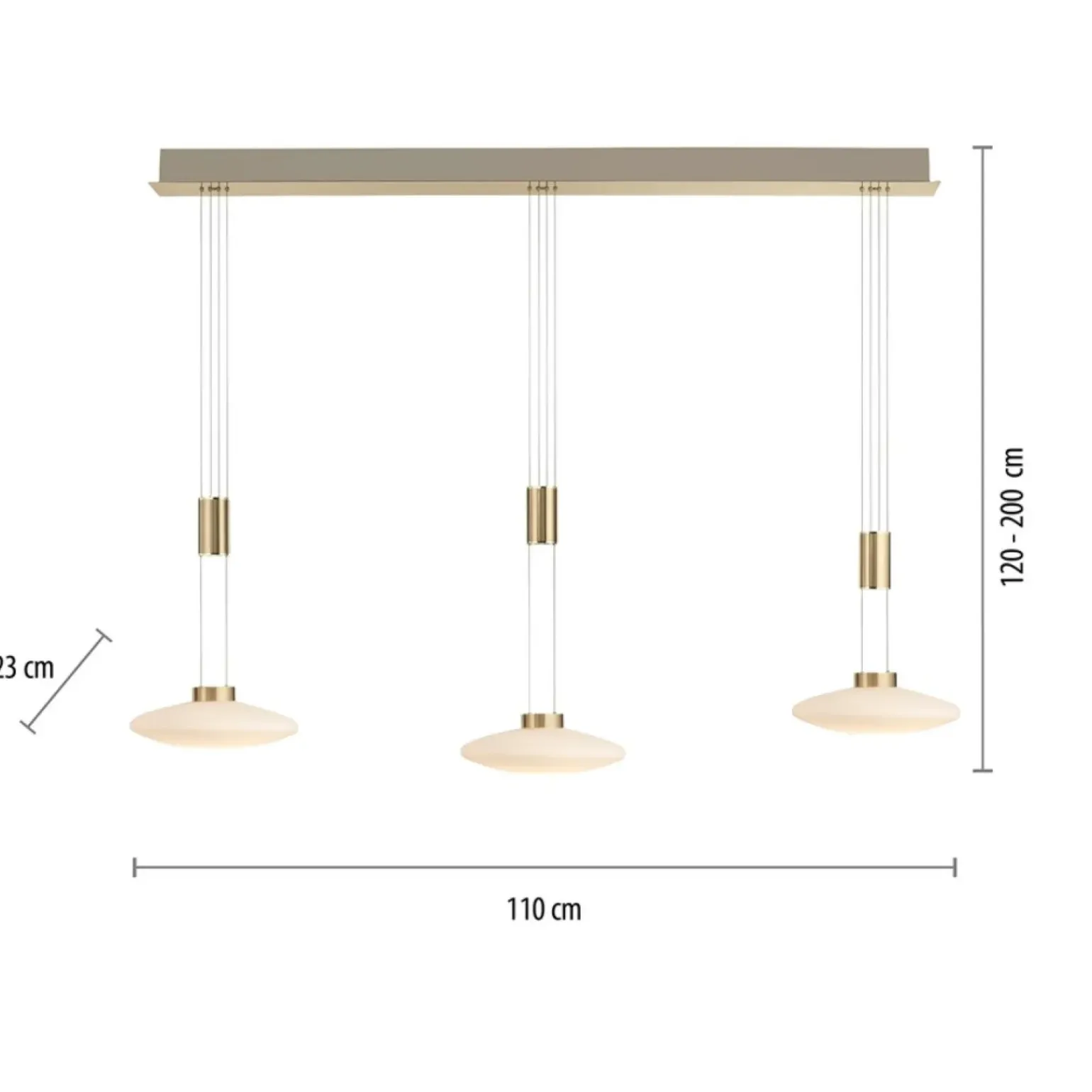 Cheap Lampa wisząca LED 3 źródła, barwa ciepła 2081-60 z serii LAUTADA Żyrandole Nowoczesne
