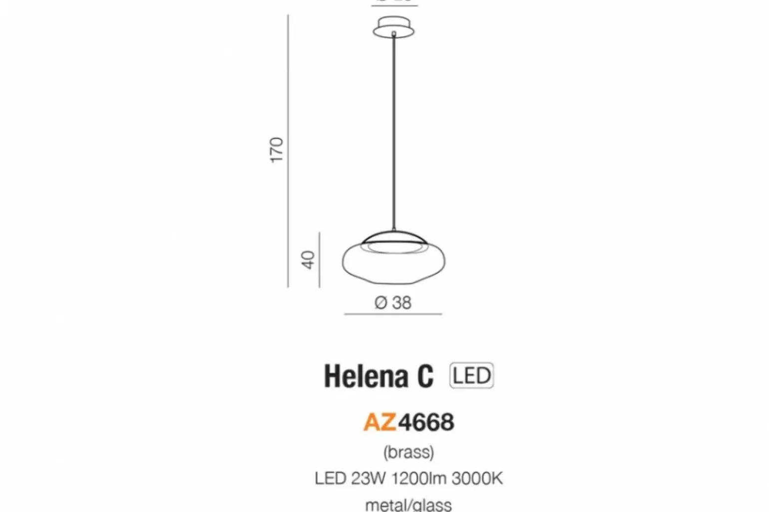 Outlet Lampa wisząca LED idealna do salonu AZ4668 HELENA | Kaja Oświetlenie Żyrandole Nowoczesne