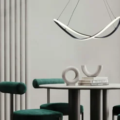 Outlet Lampa wisząca LED o nieregularnym kształcie 19600P-BK ERDA | Kaja Żyrandole Nowoczesne