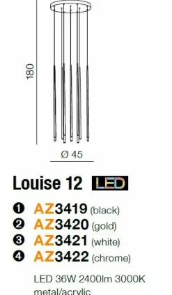Sale Lampa wisząca LED w kolorze u AZ3422 LOUISE | Kaja Oświetlenie Żyrandole Nowoczesne