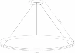 Cheap Lampa wisząca LED złoty okrąg PL210503-1200-GD CARLO | Kaja Żyrandole Nowoczesne