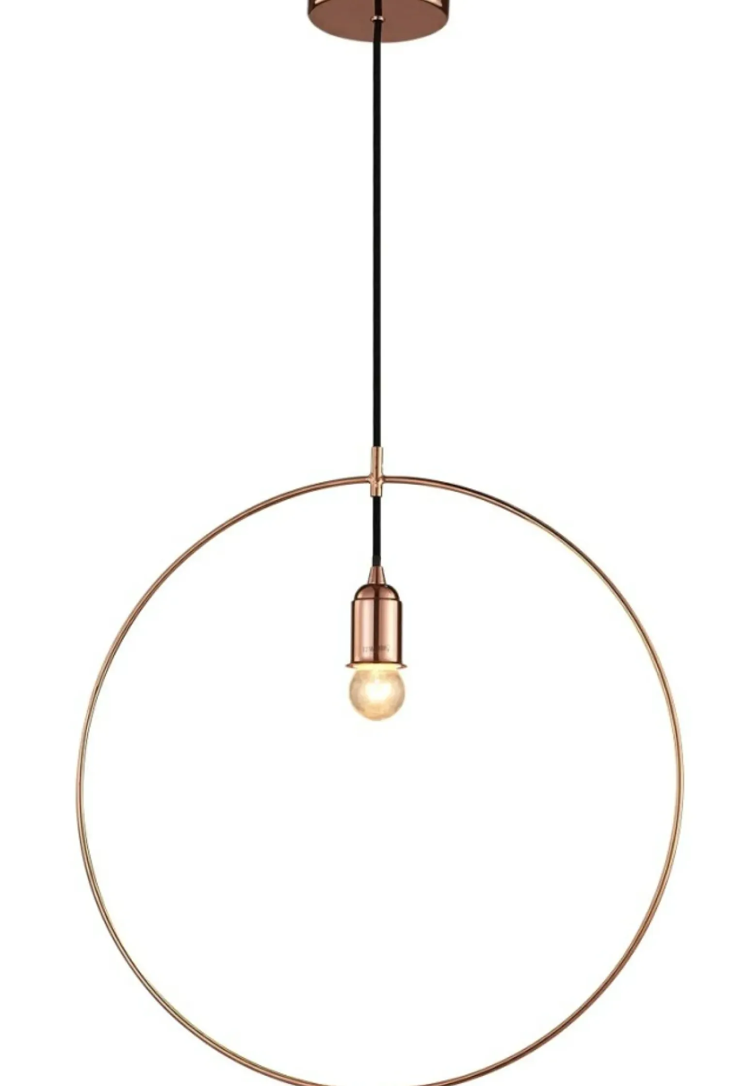 Fashion Lampa wisząca miedziana obręcz bez klosza AZ2113 KRUG | Kaja Żyrandole Nowoczesne