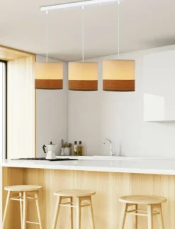 Flash Sale Lampa wisząca na białej listwie, dwukolorowa 33-17550 z serii BIANCO Żyrandole Nowoczesne