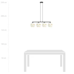 Sklep Kaja Lampa wisząca na czarnej podstawie, biało-złota 1184/4 z serii MALIA