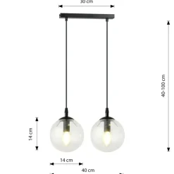 Clearance Lampa wisząca na dwie żarówki z małym gwintem 711/2 | Kaja Oświetlenie Żyrandole Nowoczesne