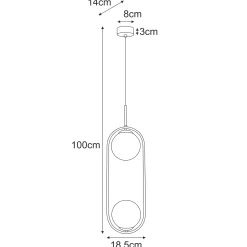 Sklep Kaja Lampa wisząca na dwie żarówki, złoty kolor K-5392 z serii RITUS
