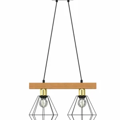 Cheap Lampa wisząca na dwie żarówki, złote oprawki LX 4105 z serii VASTRA Żyrandole Nowoczesne