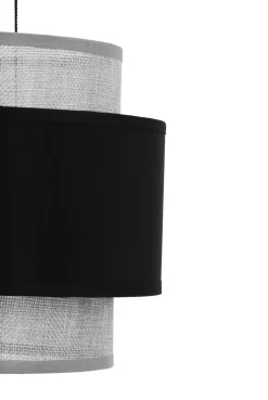 Sklep Kaja Lampa wisząca na listwie, czarno-szare abażury K-5173 z serii ETELA