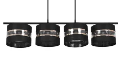 Sklep Kaja Lampa wisząca na listwie, czarno-złote abażury K-5203 z serii NICEA