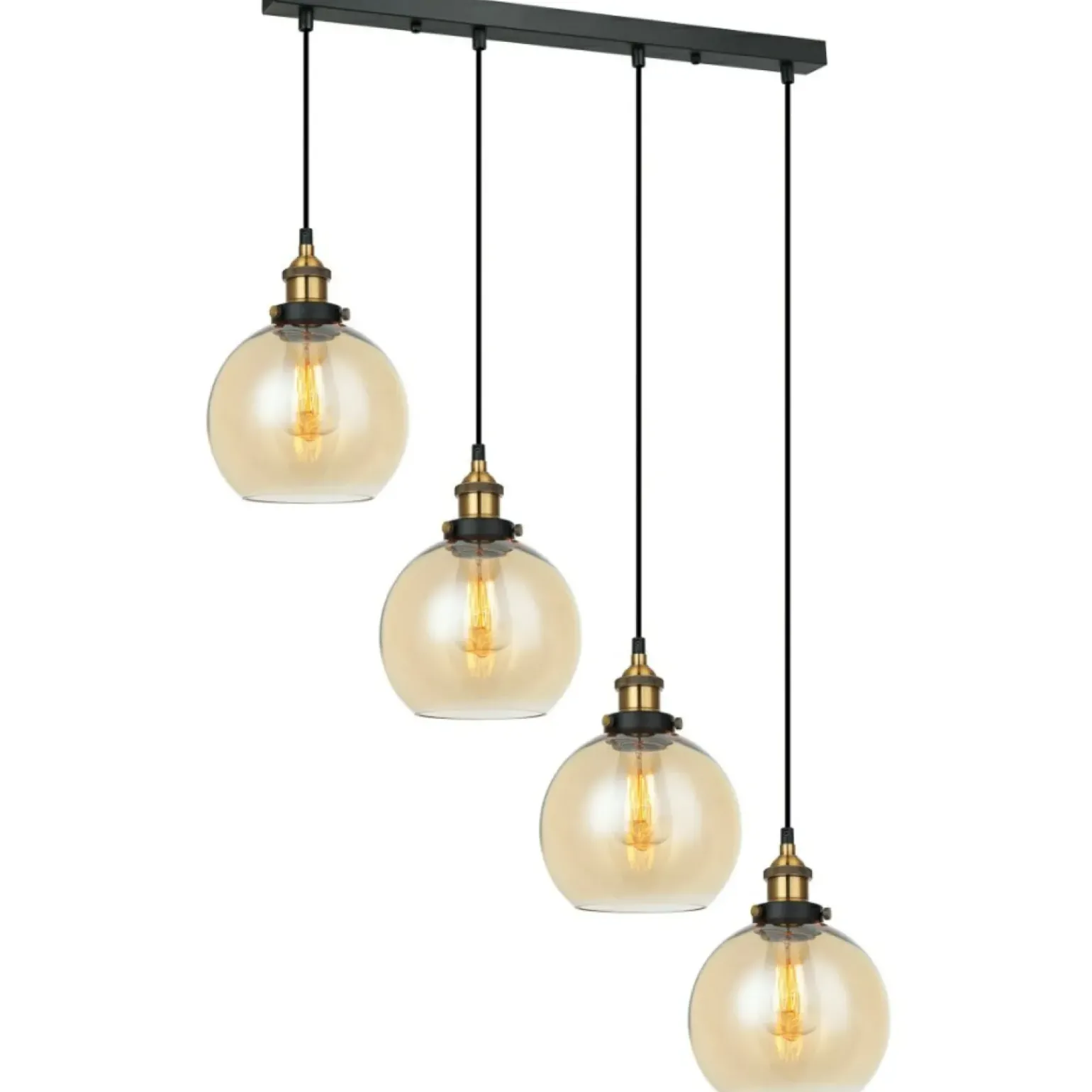 Best Sale Lampa wisząca na listwie MDM-4330/4 GD+AMB CARDENA | Kaja Oświetlenie Żyrandole Nowoczesne