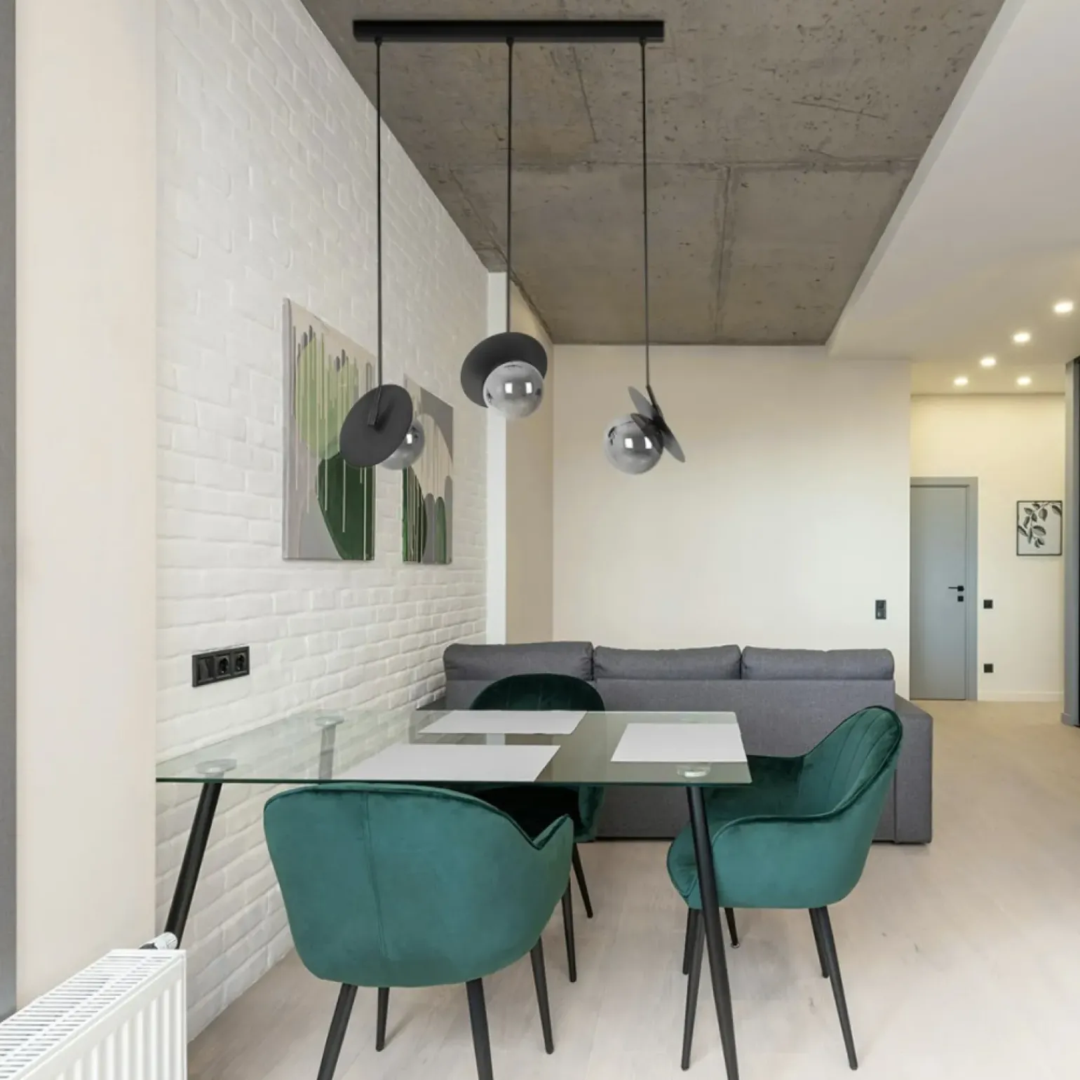 Sale Lampa wisząca na listwie, nad stół w jadalni K-5384 z serii FERMI Żyrandole Nowoczesne