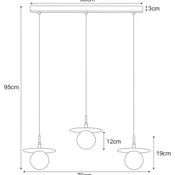 Sale Lampa wisząca na listwie, nad stół w jadalni K-5384 z serii FERMI Żyrandole Nowoczesne