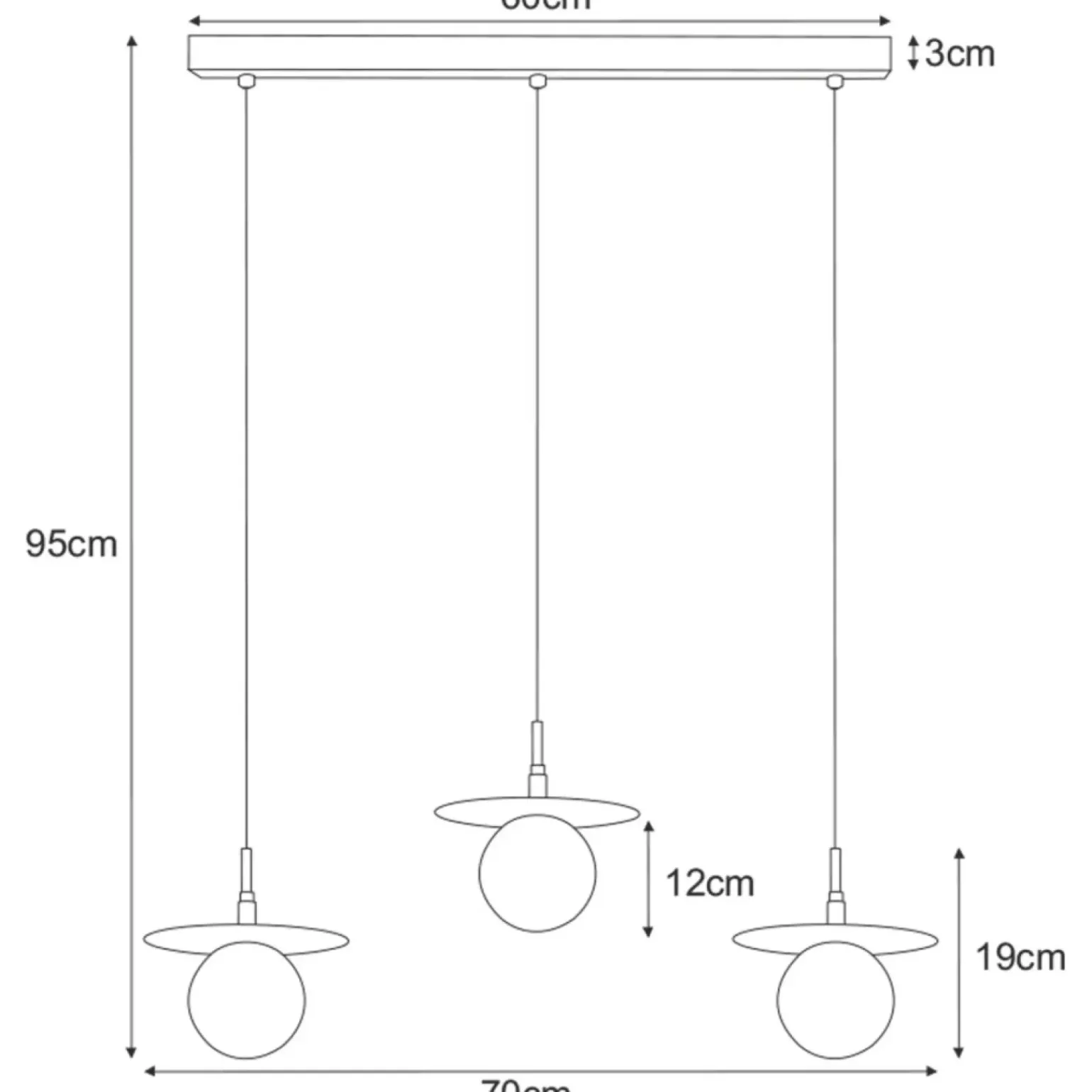 Sale Lampa wisząca na listwie, nad stół w jadalni K-5384 z serii FERMI Żyrandole Nowoczesne