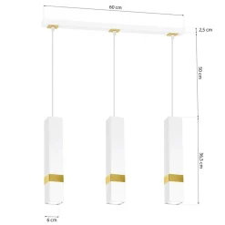 Fashion Lampa wisząca na listwie, na żarówki GU10 MLP6276 z serii VIDAR | Kaja Oświetlen Żyrandole Nowoczesne