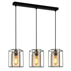 Cheap Lampa wisząca na listwie PND-78901-3-BK+AMB KALULA | Kaja Oświetlenie Żyrandole Nowoczesne