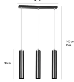 Clearance Lampa wisząca na listwie w kształcie tuby 956/3 | Kaja Oświetlenie Żyrandole Nowoczesne