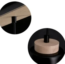 Cheap Lampa wisząca na listwie z drewnianymi detalami 442/3 | Kaja Żyrandole Nowoczesne