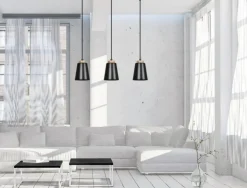 Cheap Lampa wisząca na listwie z drewnianymi detalami 442/3 | Kaja Żyrandole Nowoczesne