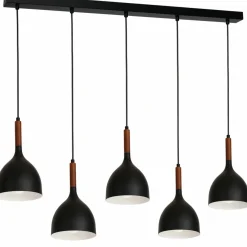 Sale Lampa wisząca na podłużnej listwie, nad stół LX 3708 z serii NOAK WOOD Żyrandole Nowoczesne