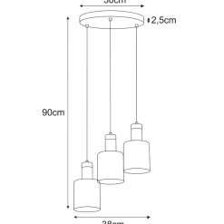 Best Lampa wisząca nad okrągły stół, kolor grafit K-5252 z serii BRUS Żyrandole Nowoczesne